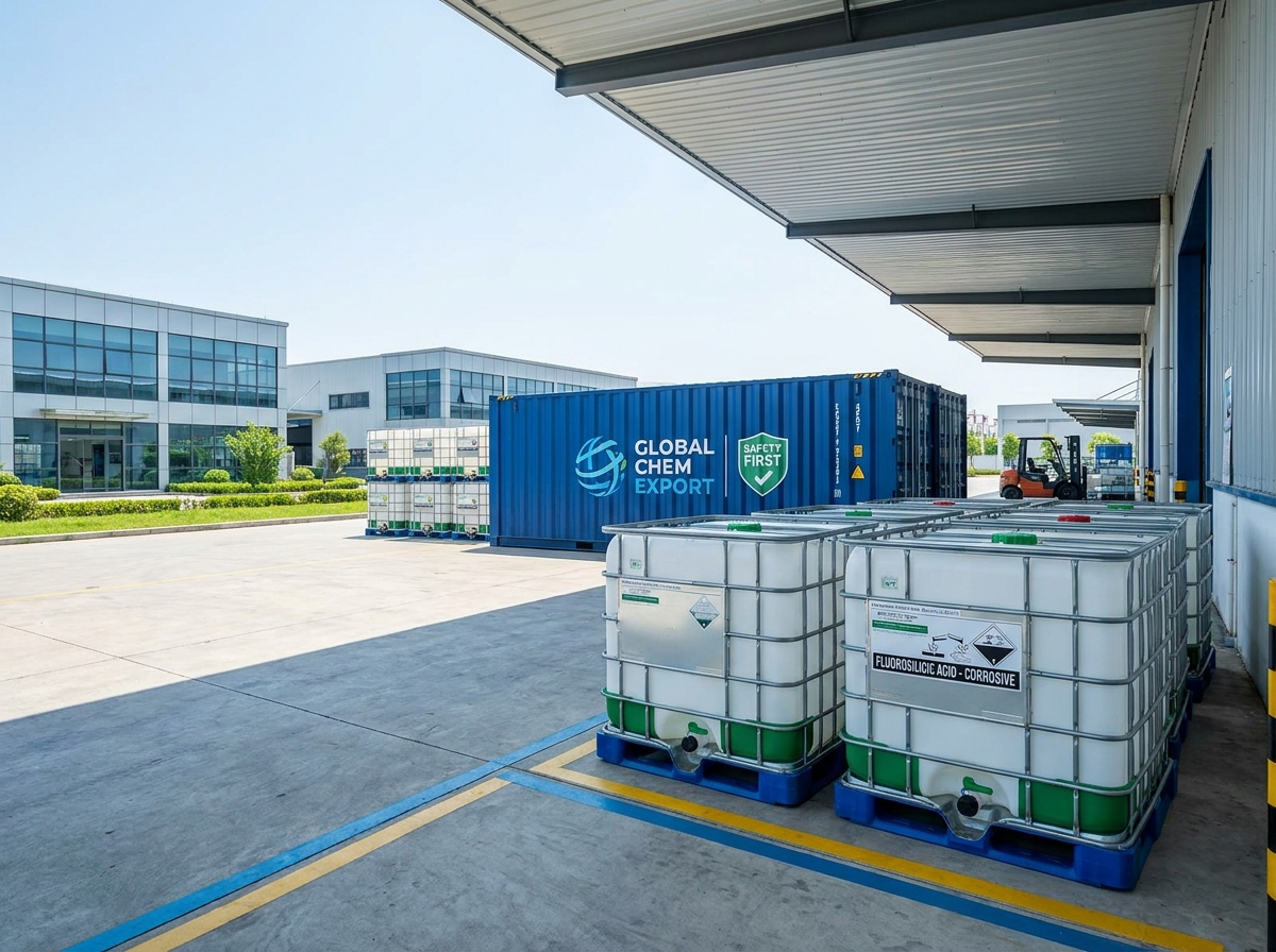 Fluorkieselsäure-IBC in einer industriellen Lieferumgebung
