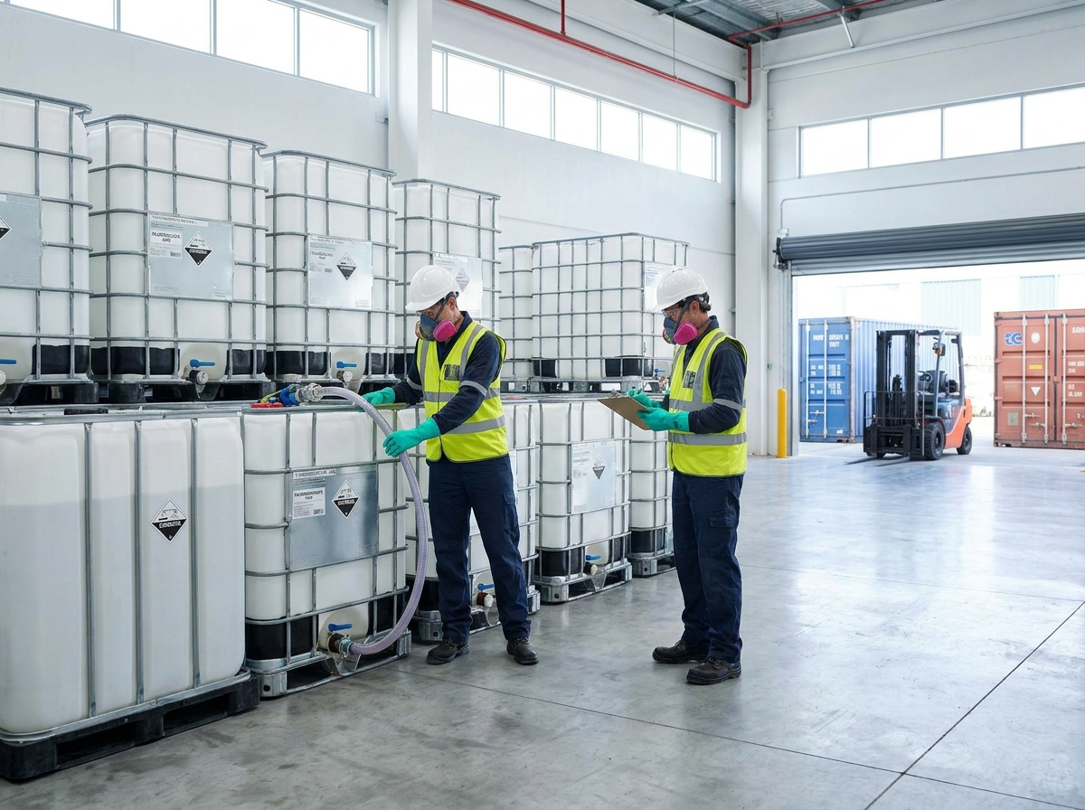 Industrieller Präsentationskontext für Fluorkieselsäure im IBC